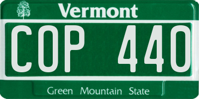 VT license plate COP440