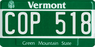 VT license plate COP518