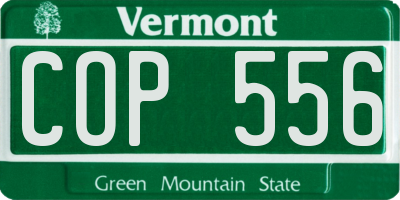 VT license plate COP556