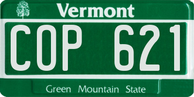 VT license plate COP621