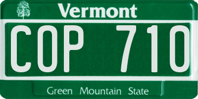 VT license plate COP710