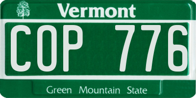 VT license plate COP776