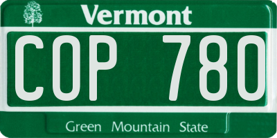VT license plate COP780