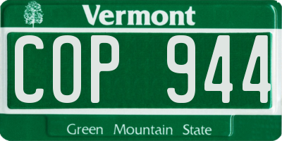 VT license plate COP944