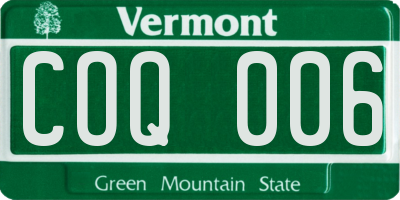 VT license plate COQ006