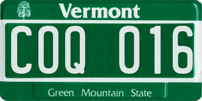 VT license plate COQ016