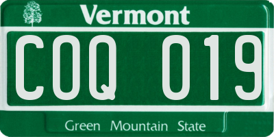 VT license plate COQ019