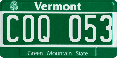 VT license plate COQ053