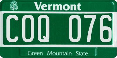 VT license plate COQ076
