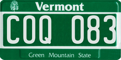 VT license plate COQ083