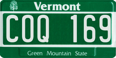VT license plate COQ169