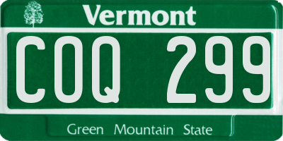 VT license plate COQ299