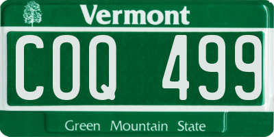 VT license plate COQ499