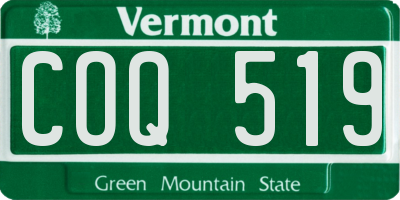 VT license plate COQ519