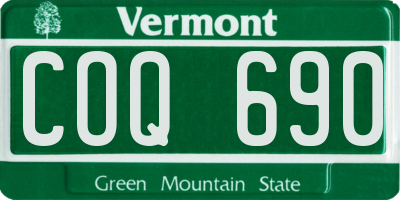 VT license plate COQ690