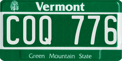 VT license plate COQ776