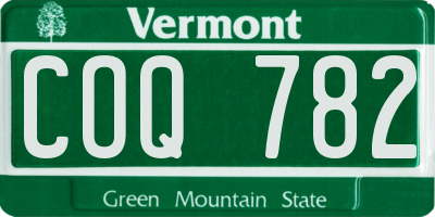 VT license plate COQ782