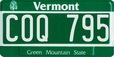 VT license plate COQ795