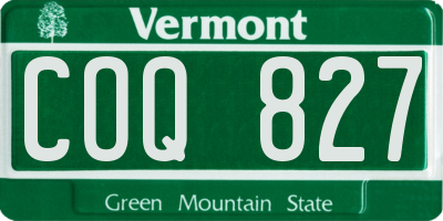 VT license plate COQ827