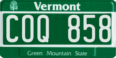 VT license plate COQ858