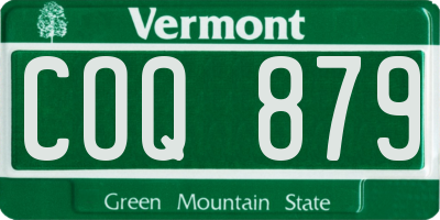 VT license plate COQ879