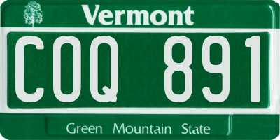 VT license plate COQ891