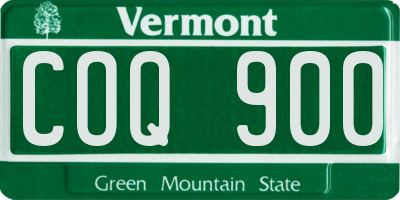 VT license plate COQ900
