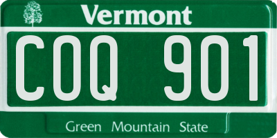 VT license plate COQ901