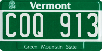 VT license plate COQ913