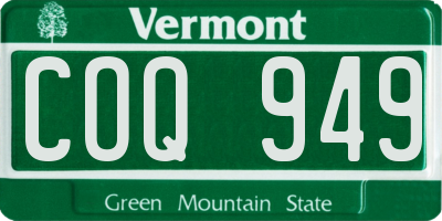 VT license plate COQ949