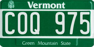VT license plate COQ975