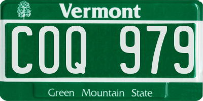 VT license plate COQ979