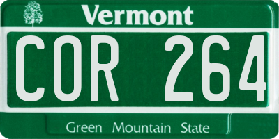 VT license plate COR264