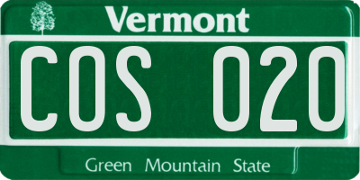 VT license plate COS020