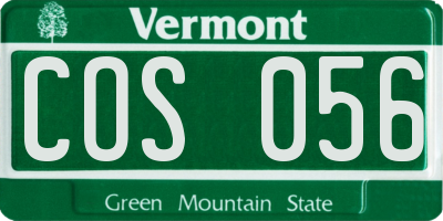 VT license plate COS056