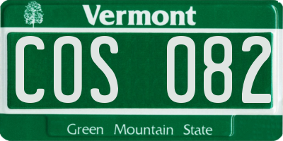 VT license plate COS082