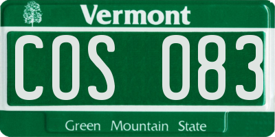 VT license plate COS083