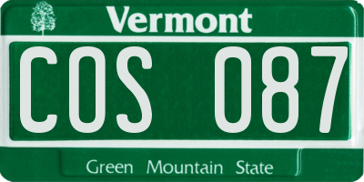 VT license plate COS087