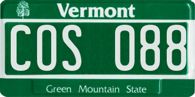VT license plate COS088