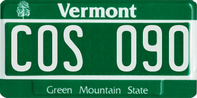 VT license plate COS090