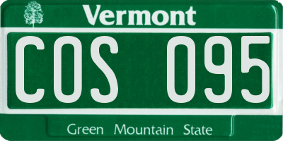 VT license plate COS095