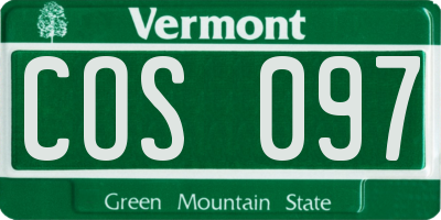 VT license plate COS097