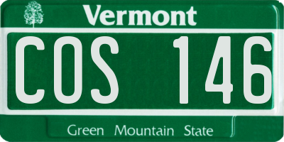 VT license plate COS146
