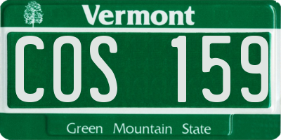 VT license plate COS159