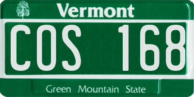 VT license plate COS168