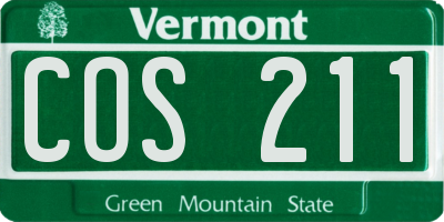 VT license plate COS211
