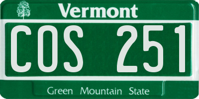 VT license plate COS251