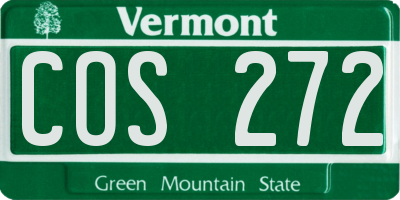 VT license plate COS272
