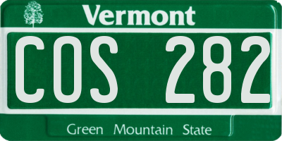 VT license plate COS282