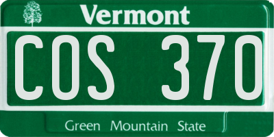 VT license plate COS370